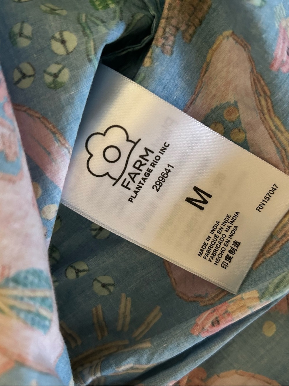 Farm Rio Short Cotton Dress size M - Picture 7 of 7